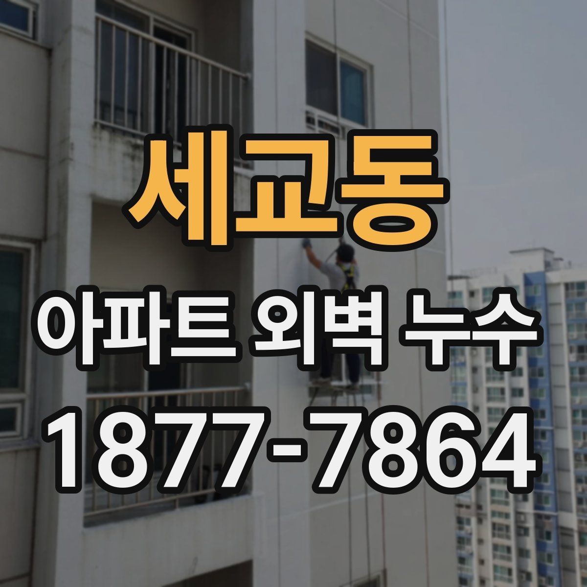세교동 아파트 외벽 누수 균열 보수만으로 부족한 경우