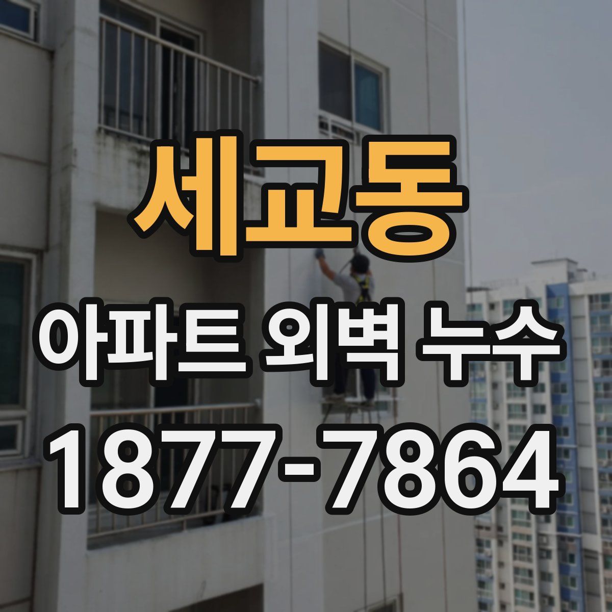 세교동 아파트 외벽 누수