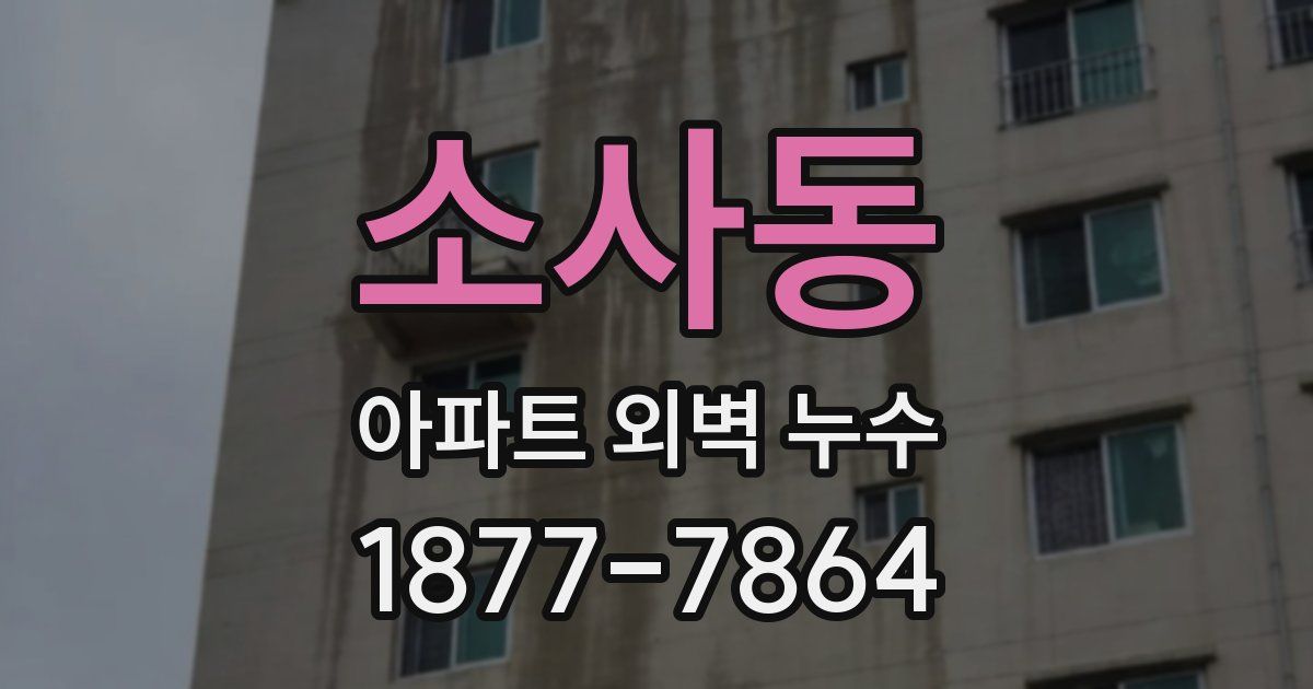 소사동 아파트 외벽 누수