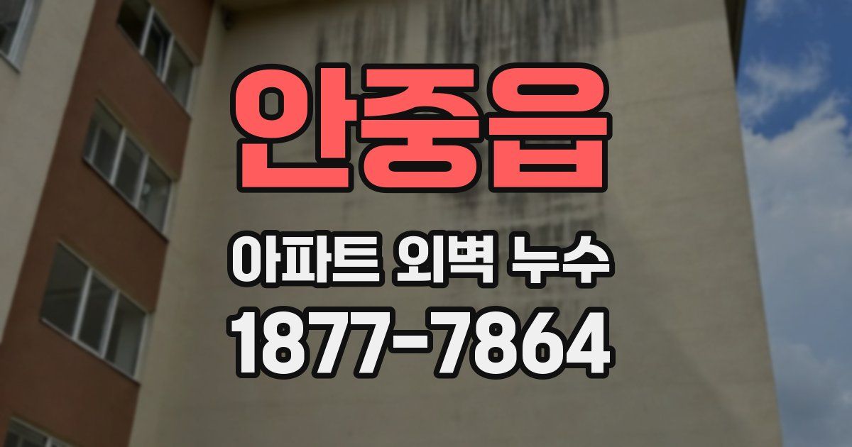 안중읍 아파트 외벽 누수