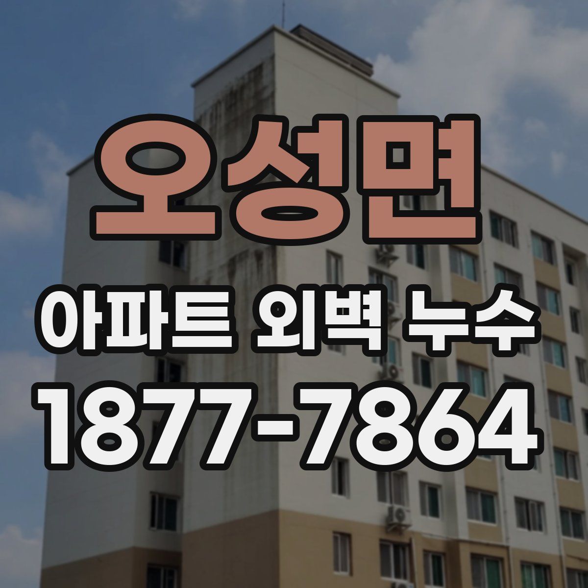 오성면 아파트 외벽 누수