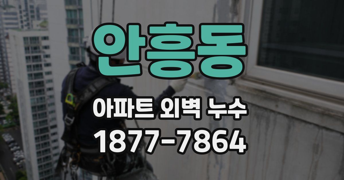 안흥동 아파트 외벽 누수