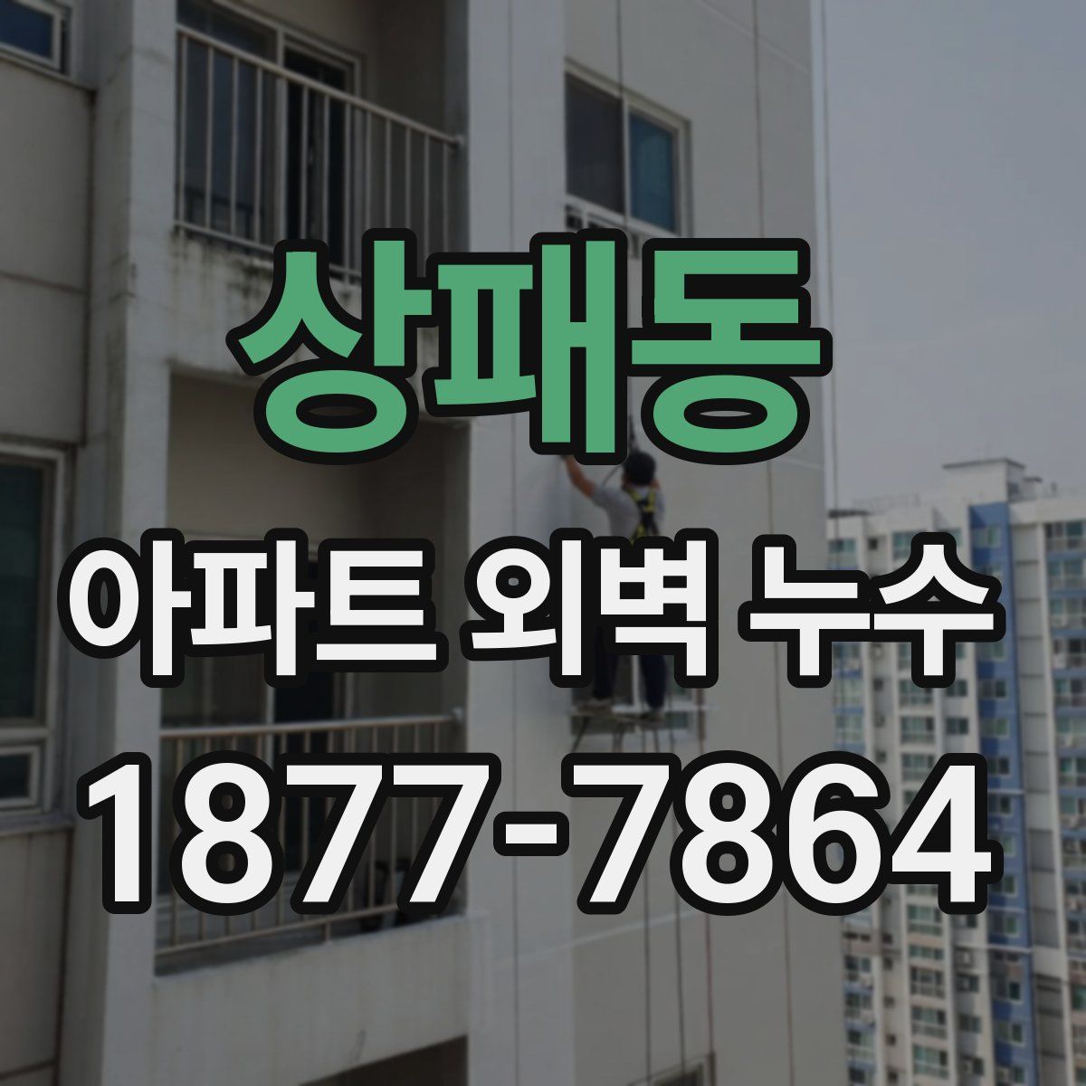 상패동 아파트 외벽 누수