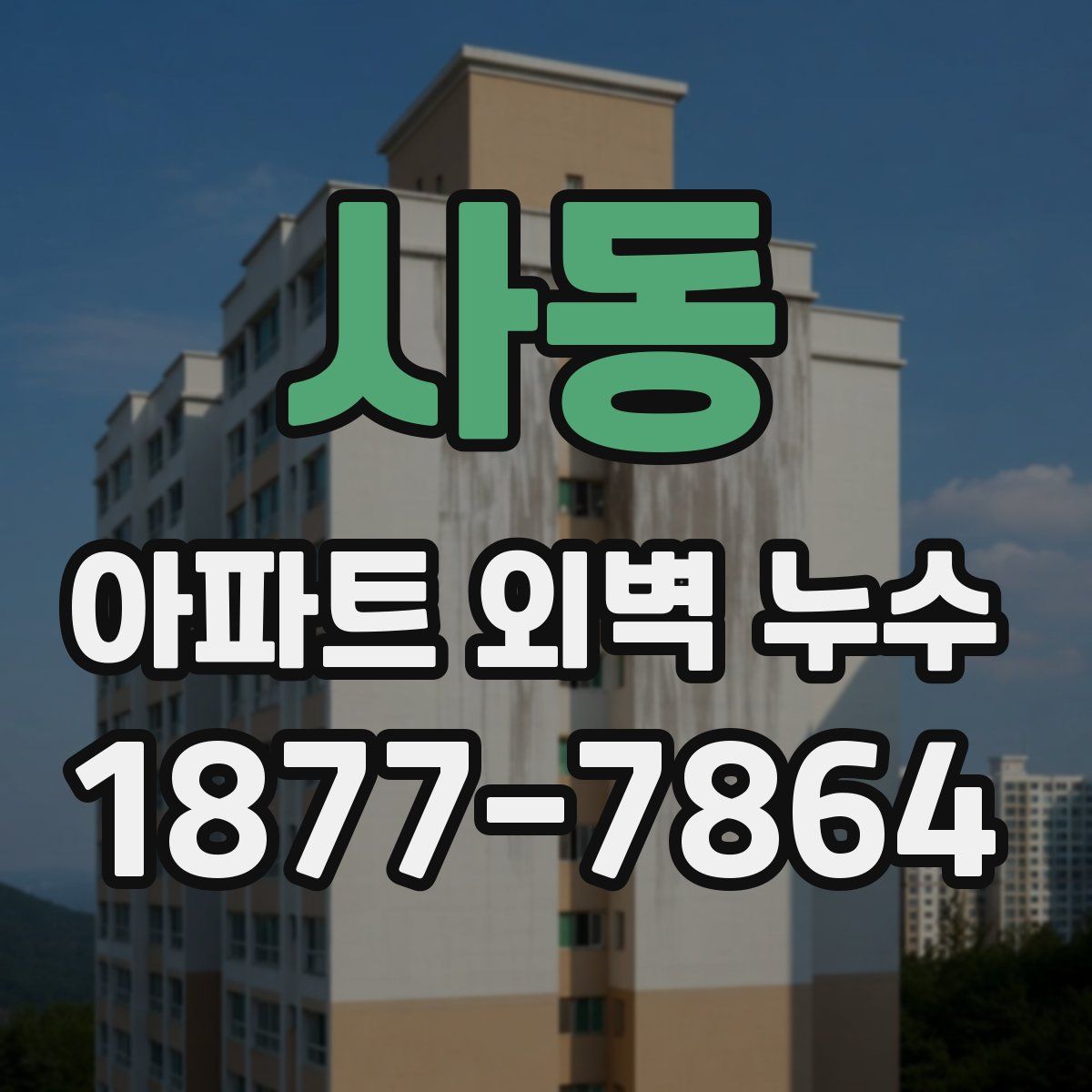 사동 아파트 외벽 누수