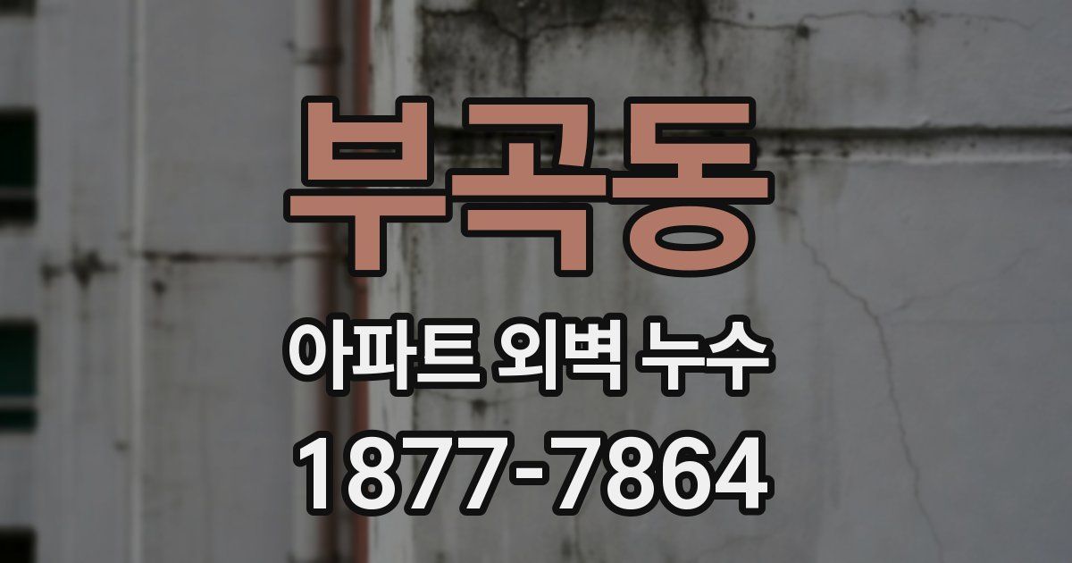 부곡동 아파트 외벽 누수