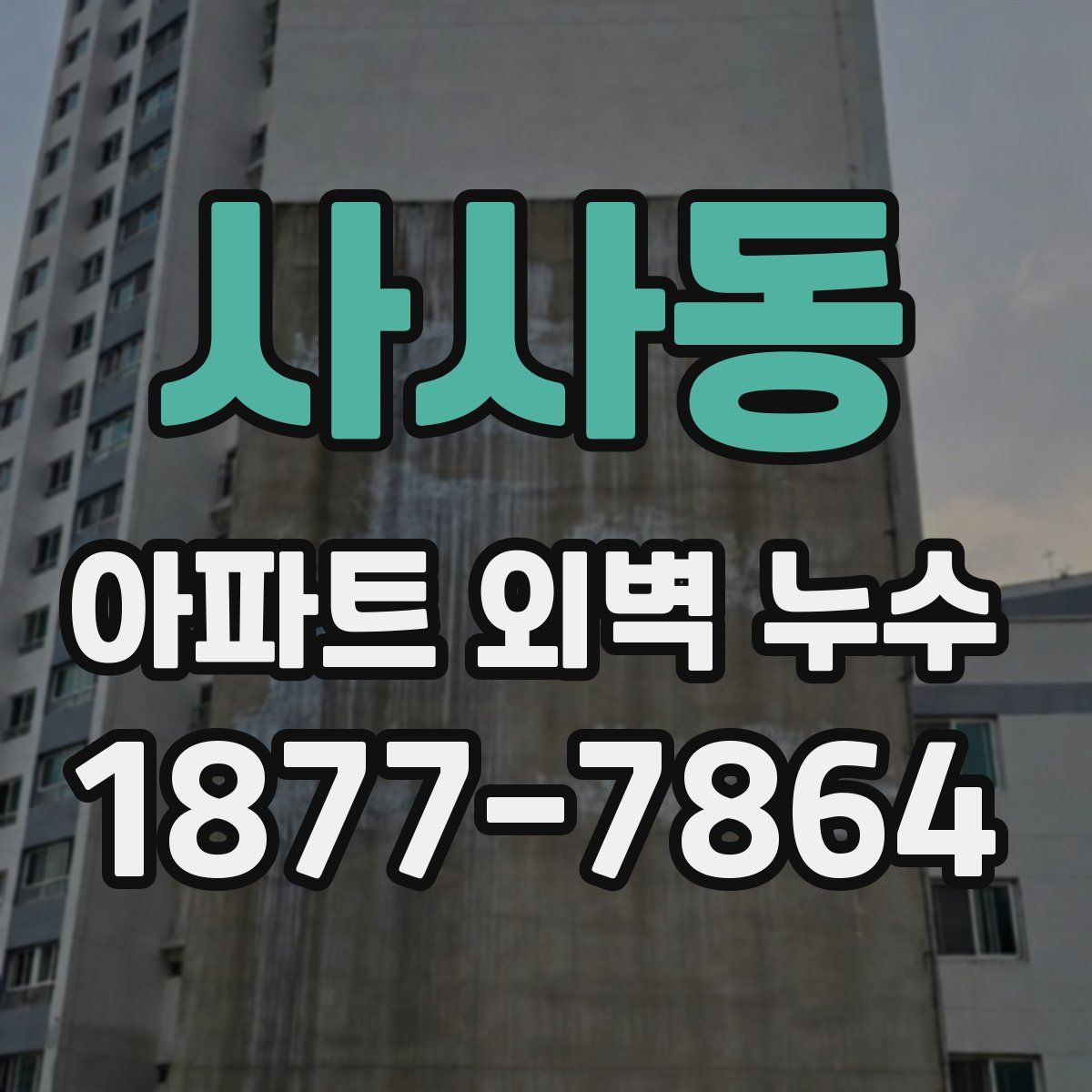 사사동 아파트 외벽 누수