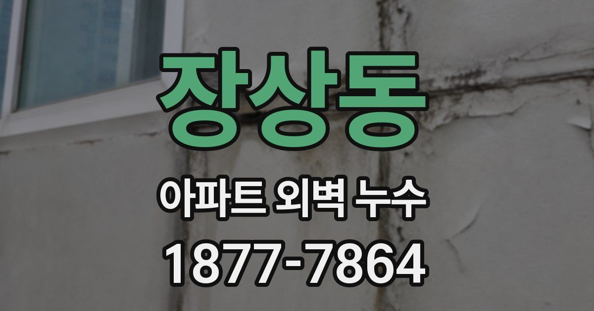 장상동 아파트 외벽 누수