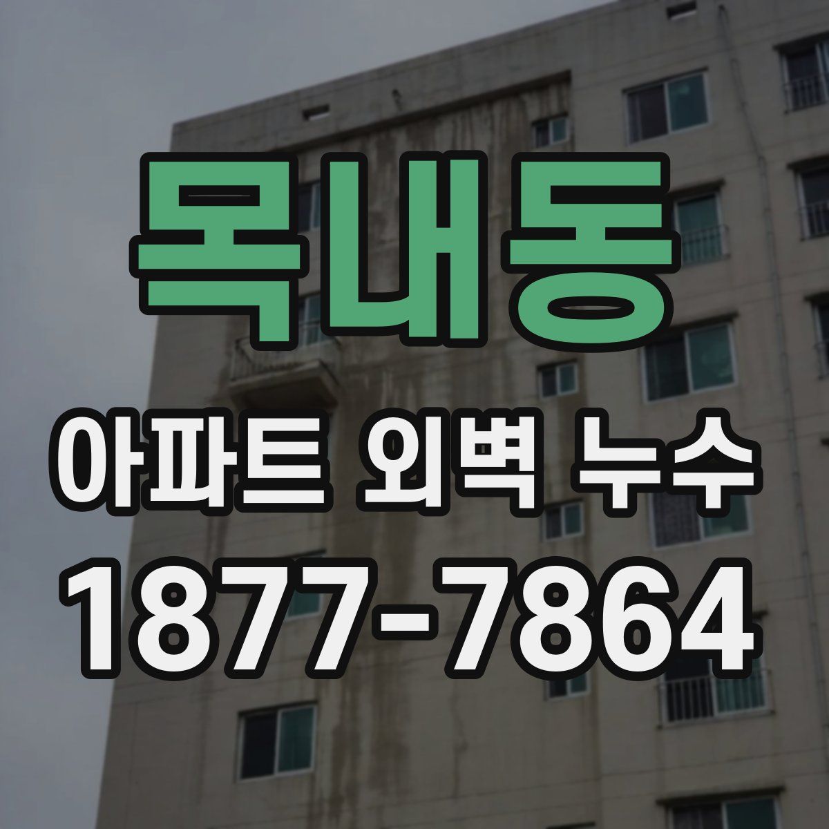목내동 아파트 외벽 누수