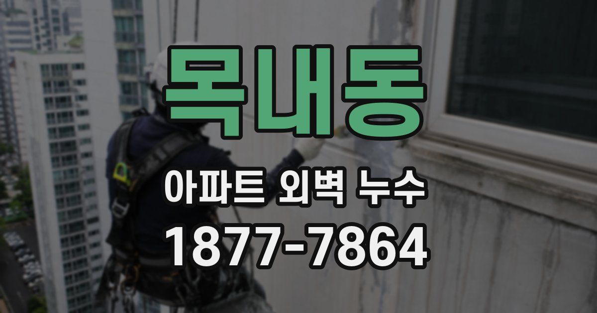 목내동 아파트 외벽 누수
