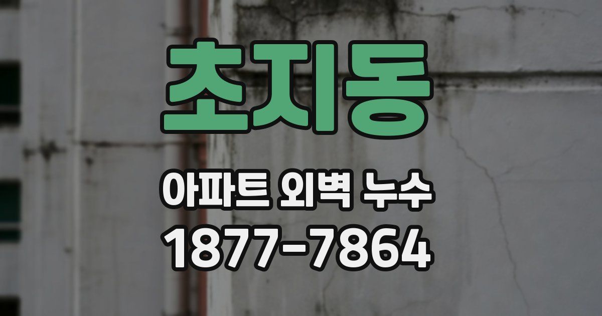 초지동 아파트 외벽 누수
