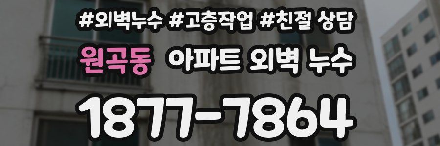 원곡동 아파트 외벽 누수