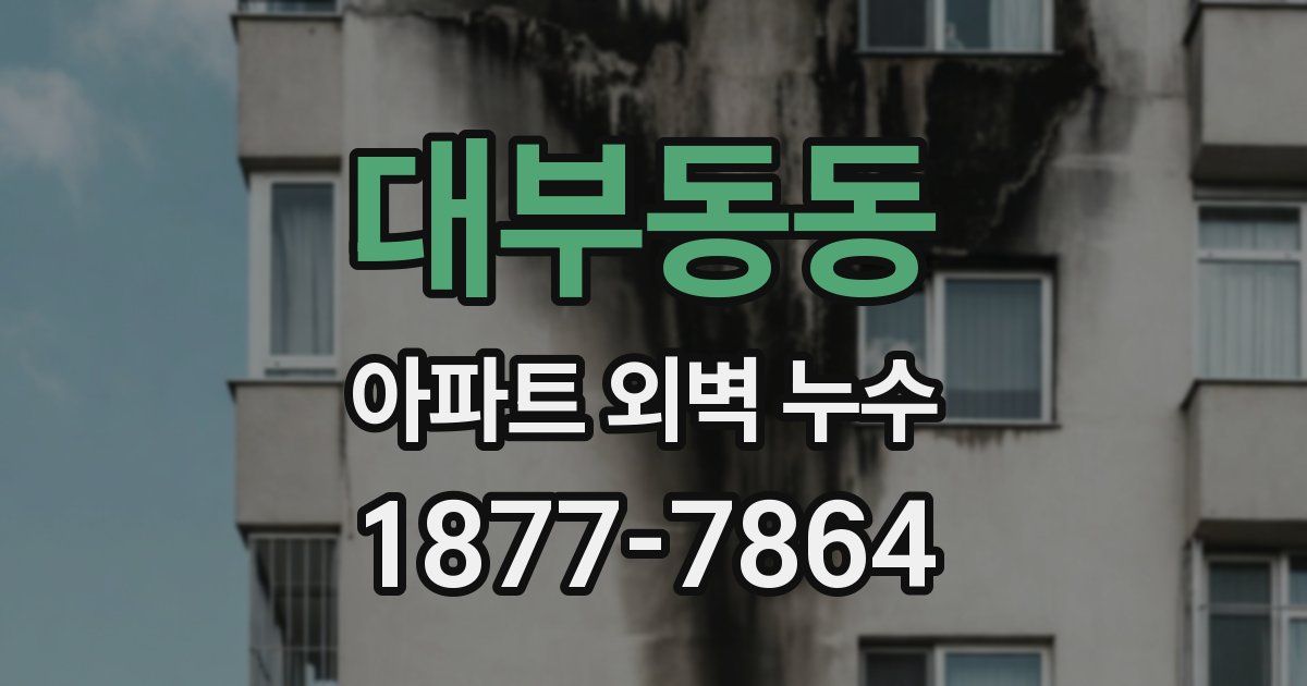 대부동동 아파트 외벽 누수