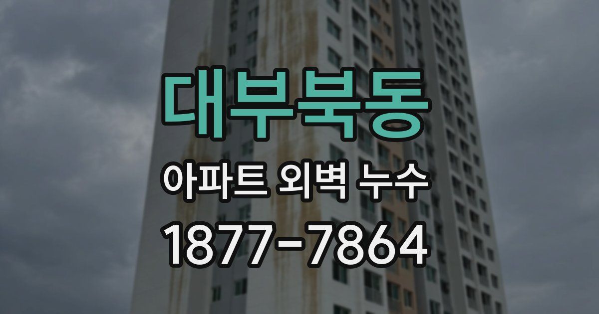 대부북동 아파트 외벽 누수