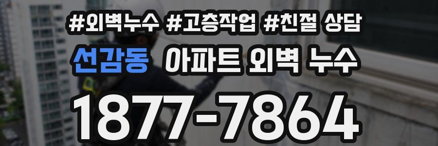 선감동 아파트 외벽 누수