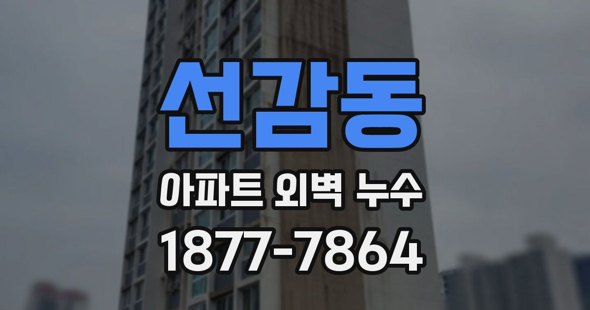 선감동 아파트 외벽 누수