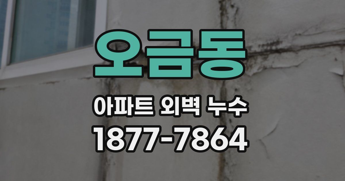 오금동 아파트 외벽 누수