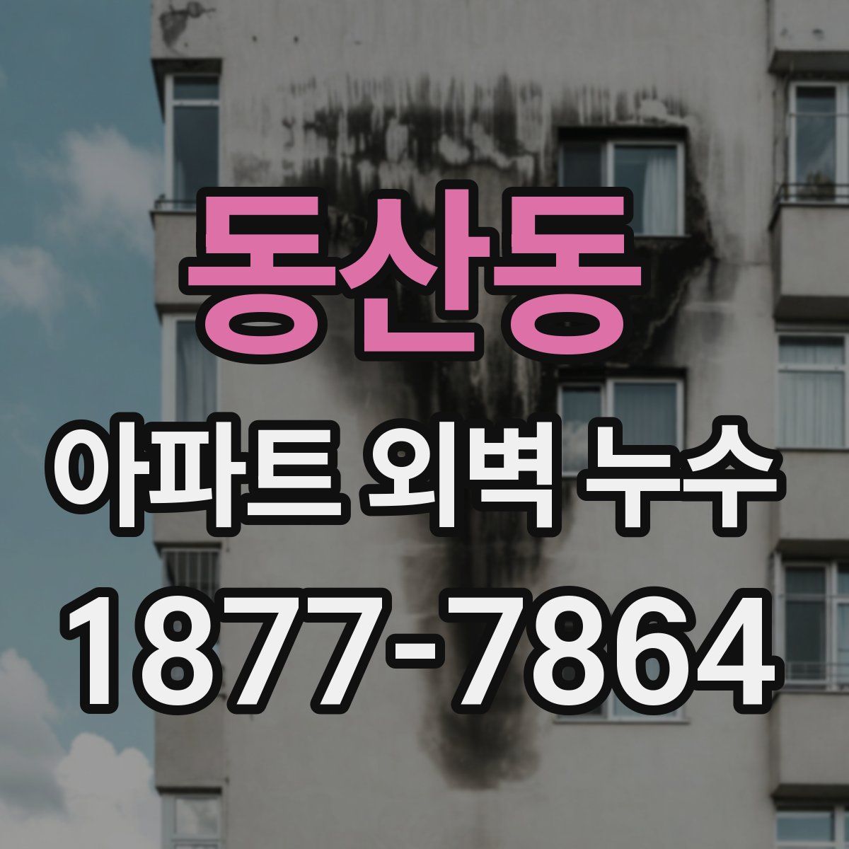 동산동 아파트 외벽 누수