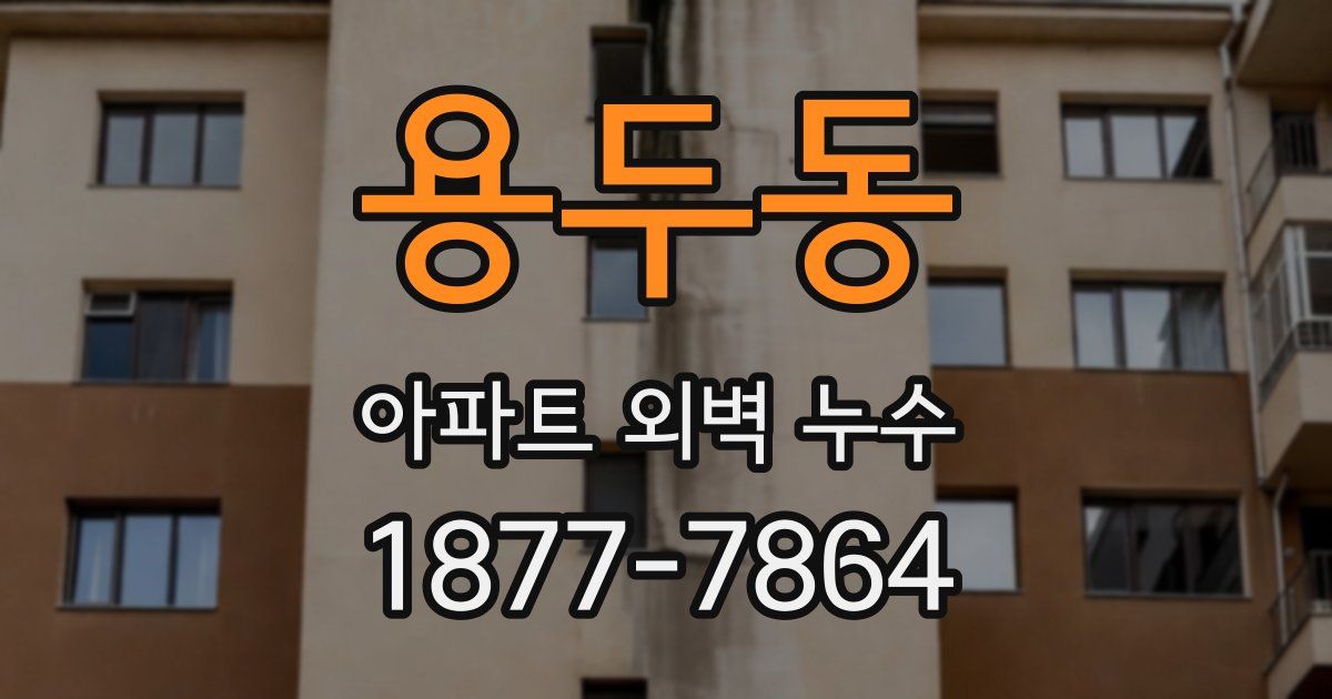 용두동 아파트 외벽 누수