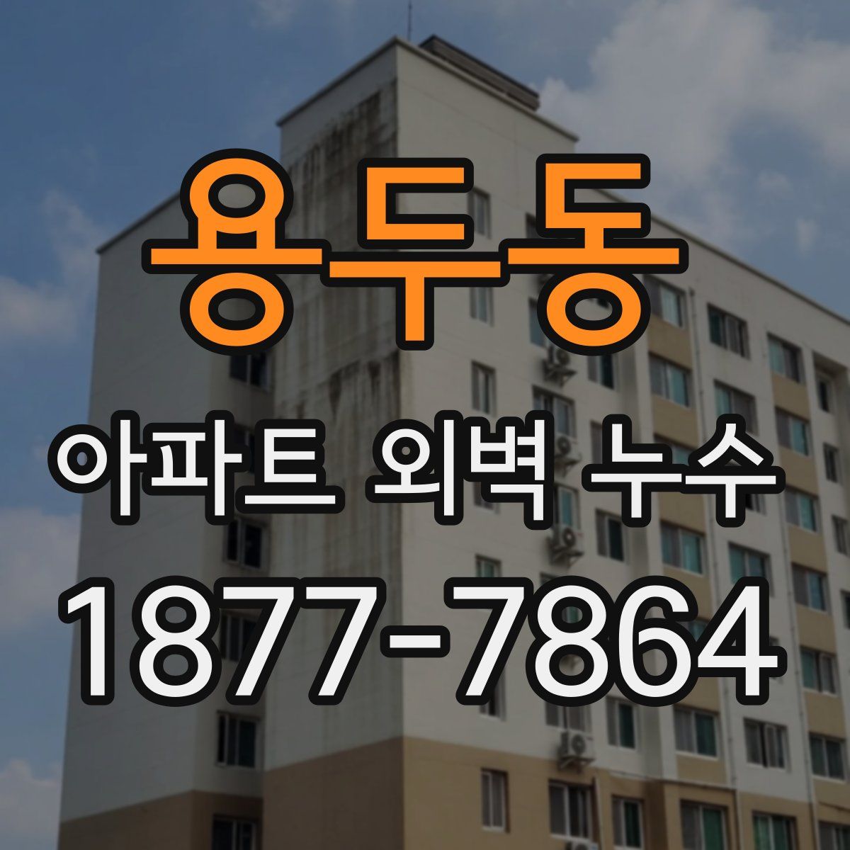 용두동 아파트 외벽 누수