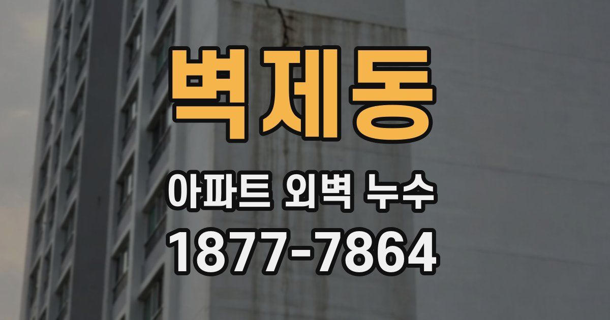 벽제동 아파트 외벽 누수