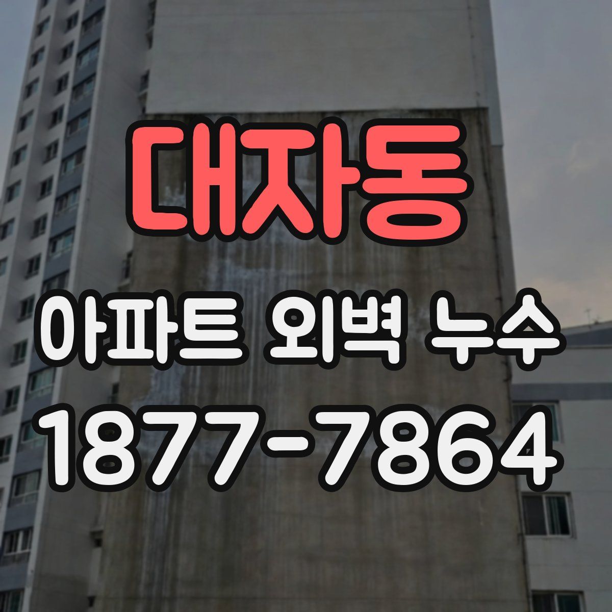대자동 아파트 외벽 누수