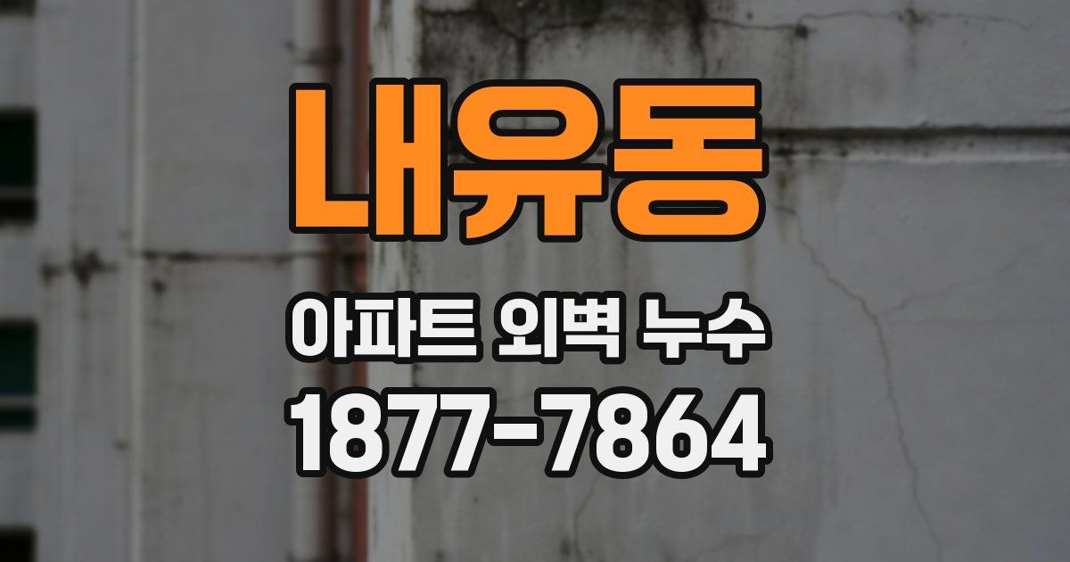 내유동 아파트 외벽 누수