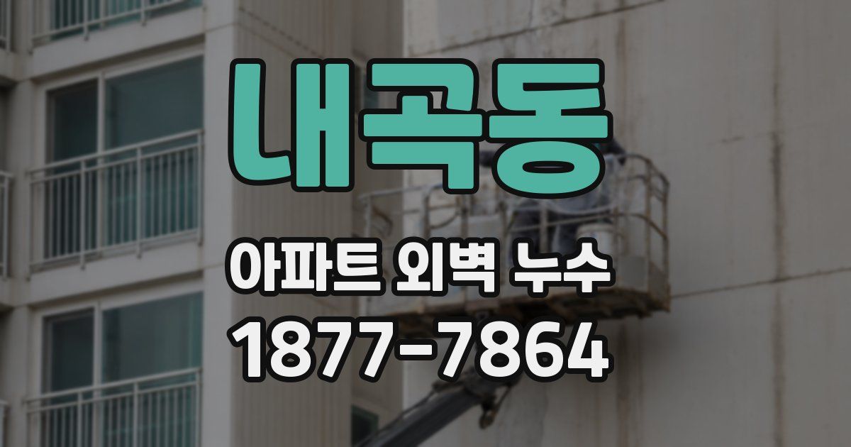 내곡동 아파트 외벽 누수