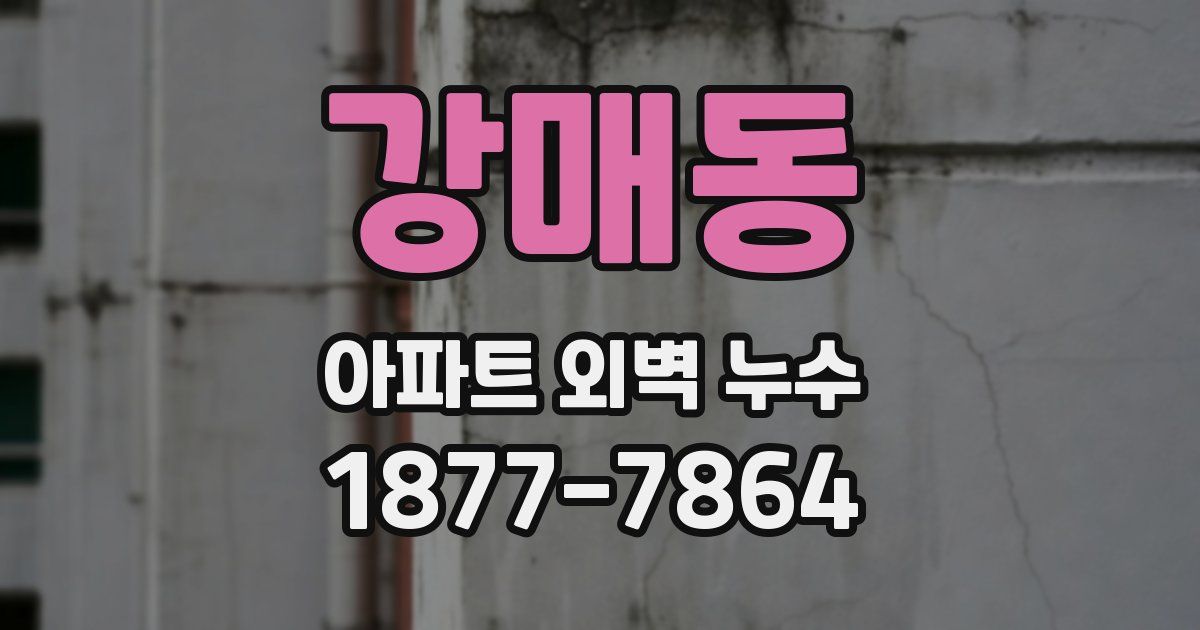 강매동 아파트 외벽 누수