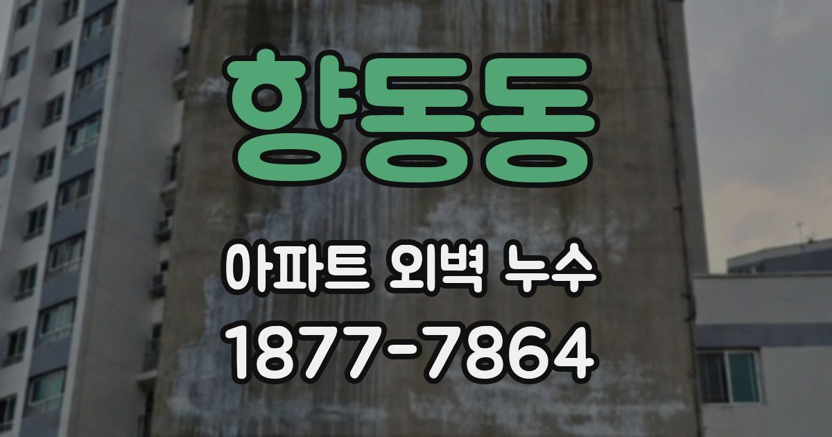 향동동 아파트 외벽 누수