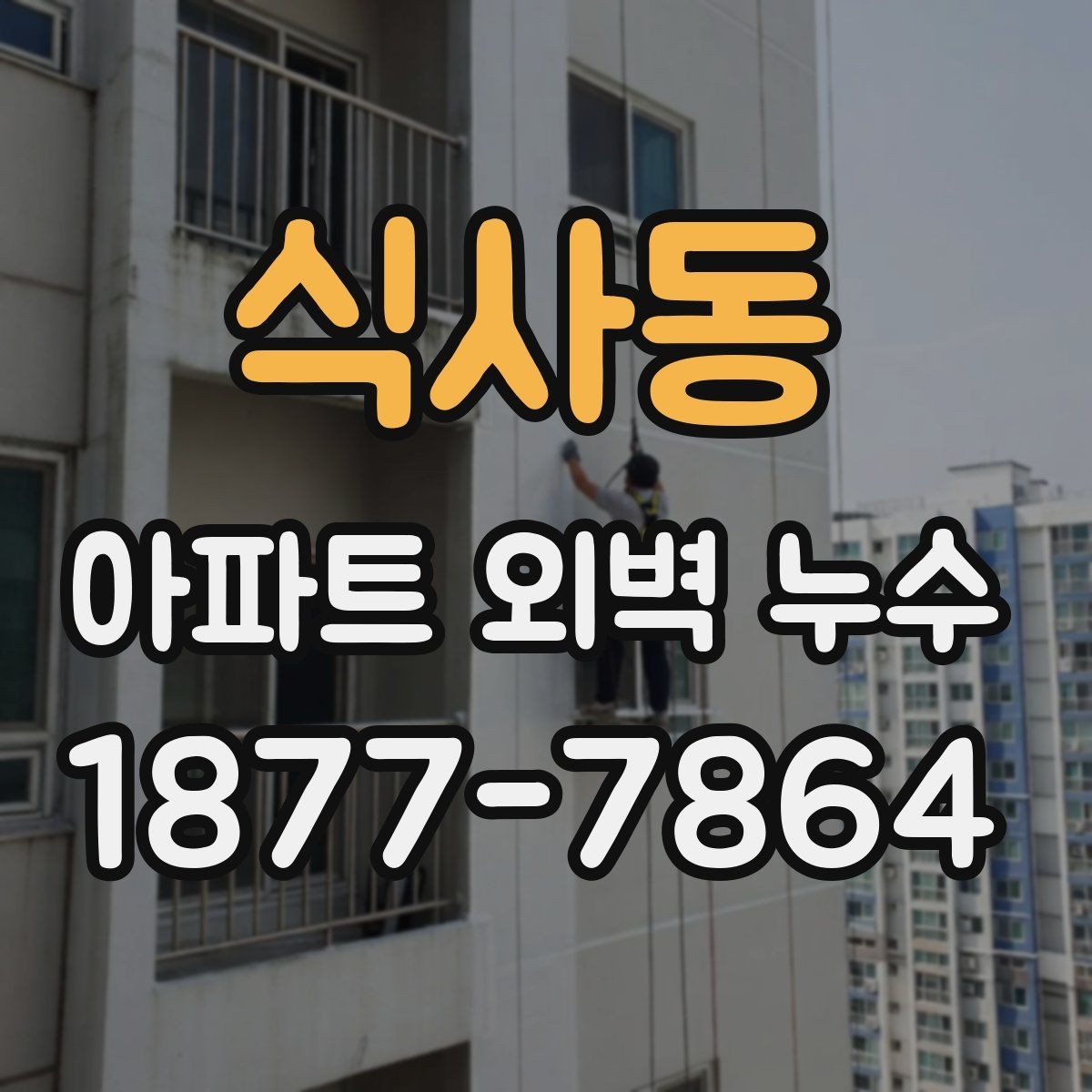 식사동 아파트 외벽 누수 발생 후 실내 손상 확인 방법
