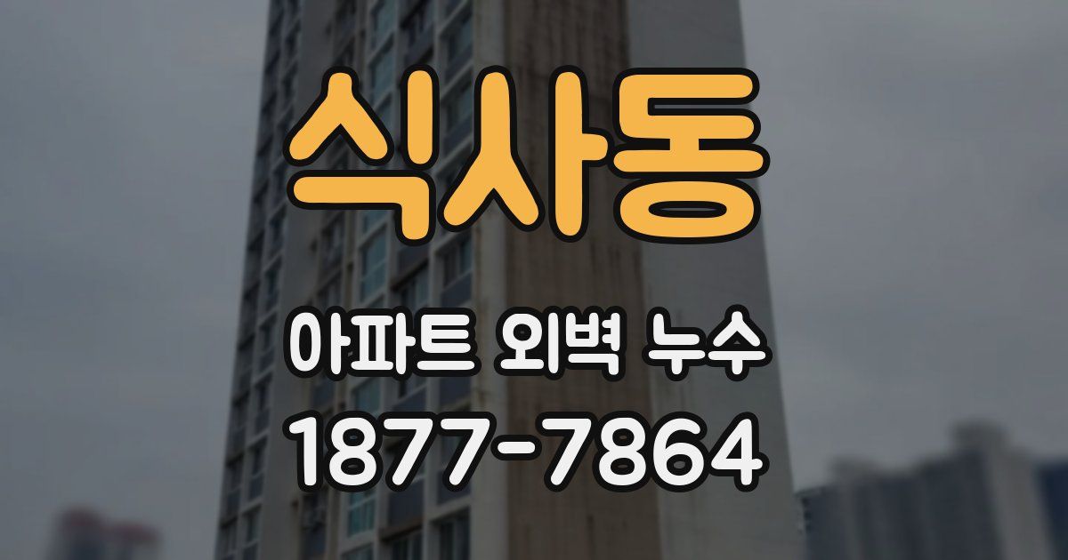 식사동 아파트 외벽 누수