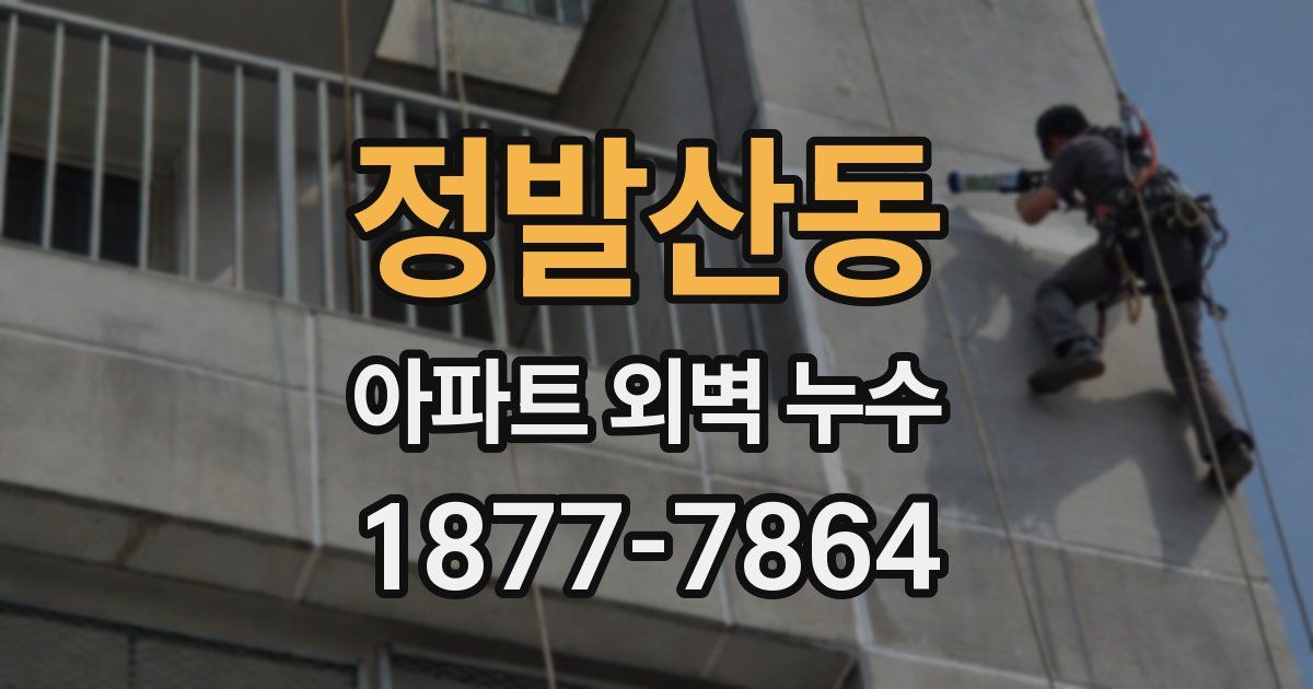 정발산동 아파트 외벽 누수