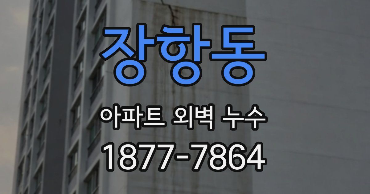 장항동 아파트 외벽 누수