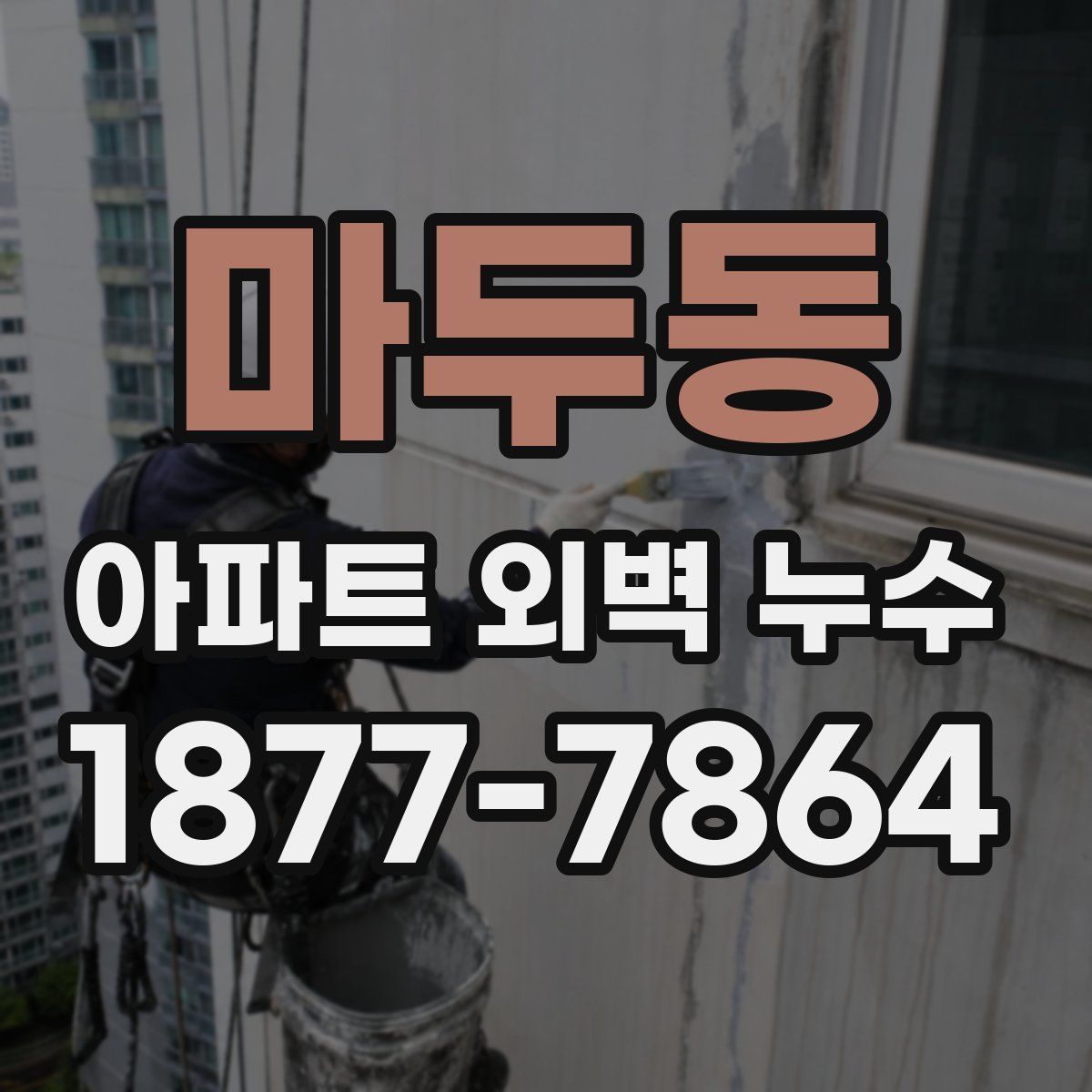마두동 아파트 외벽 누수