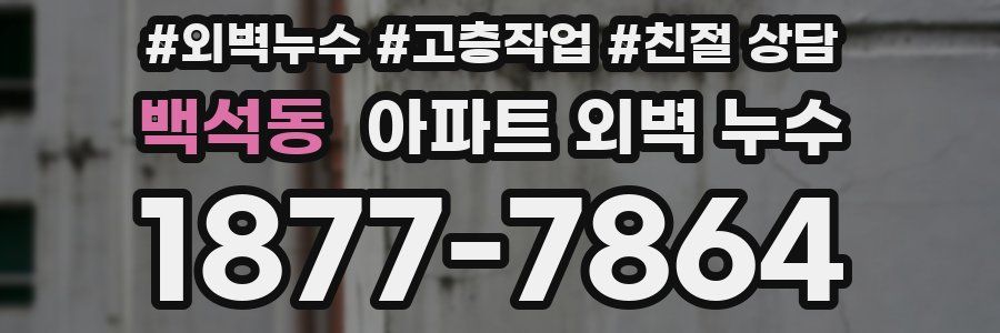 백석동 아파트 외벽 누수