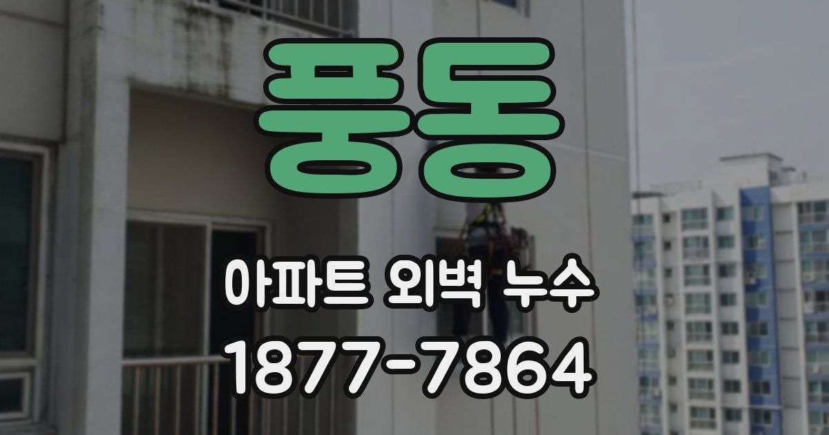 풍동 아파트 외벽 누수