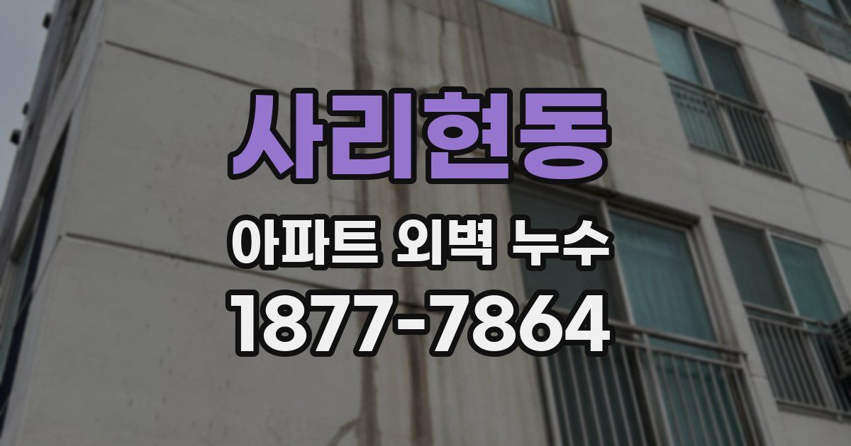사리현동 아파트 외벽 누수