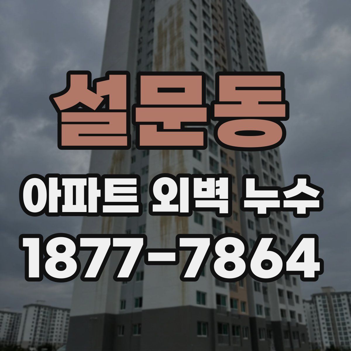 설문동 아파트 외벽 누수