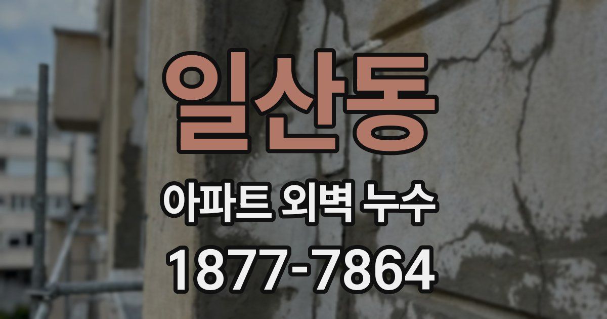 일산동 아파트 외벽 누수