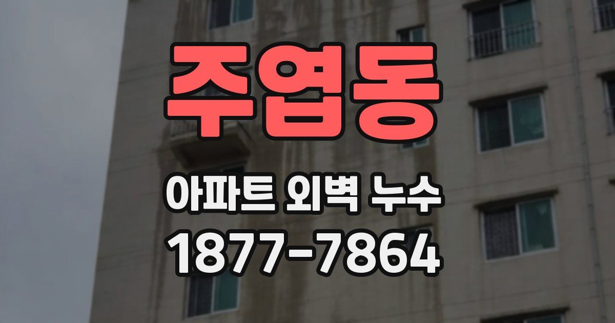 주엽동 아파트 외벽 누수
