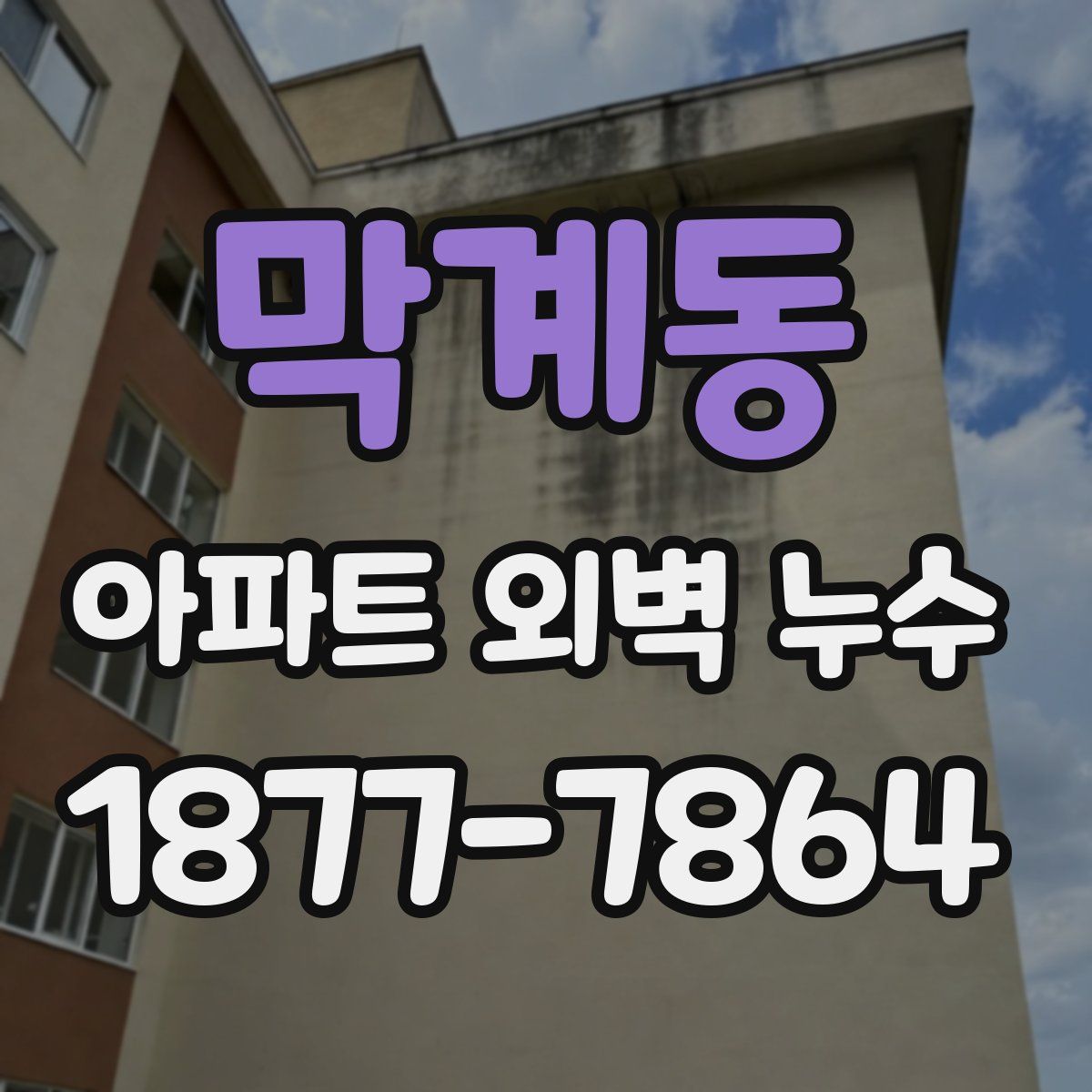 막계동 아파트 외벽 누수