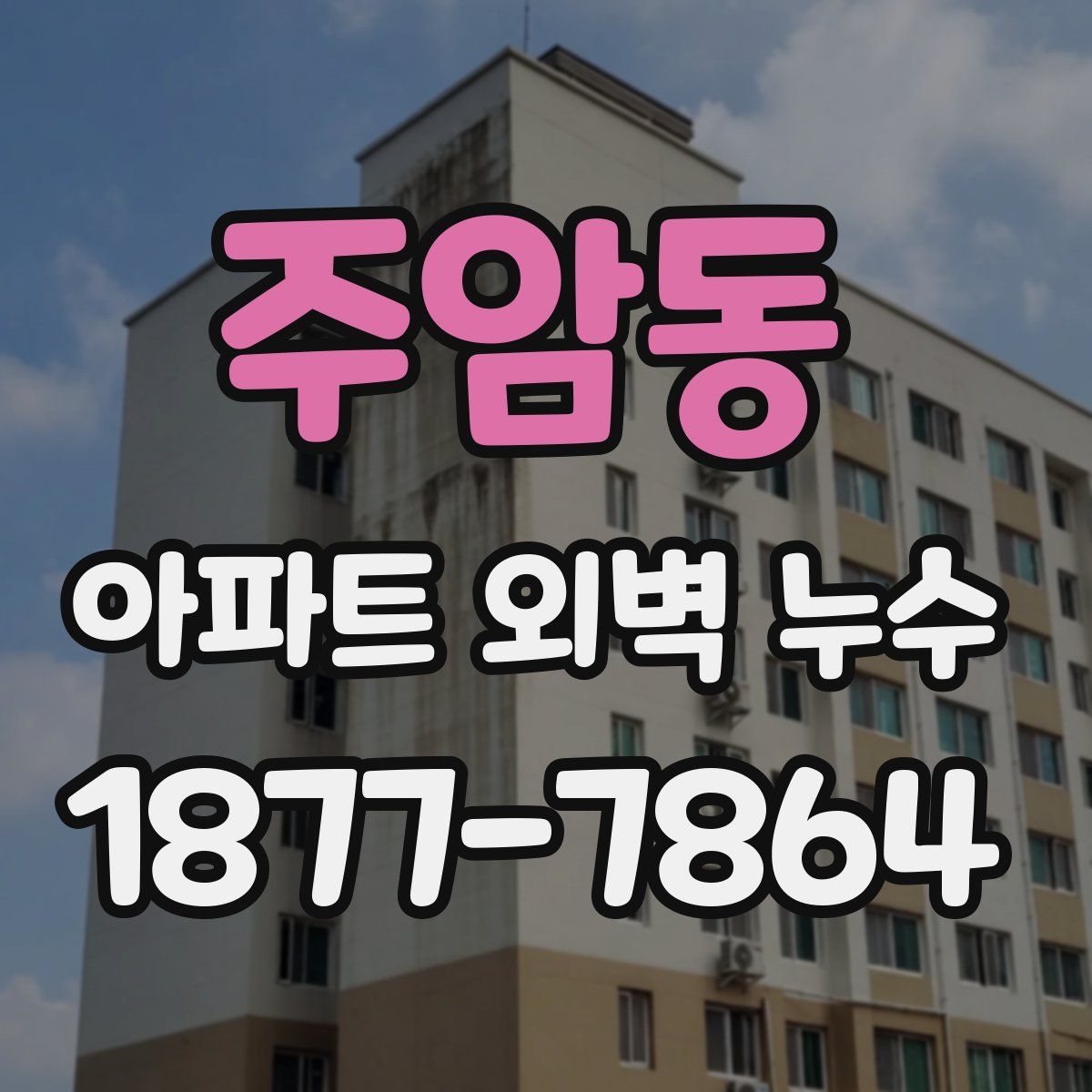 주암동 아파트 외벽 누수