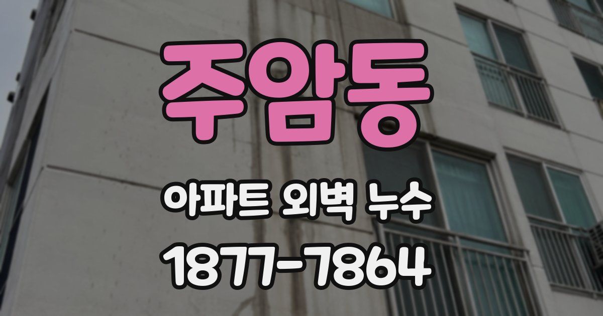 주암동 아파트 외벽 누수