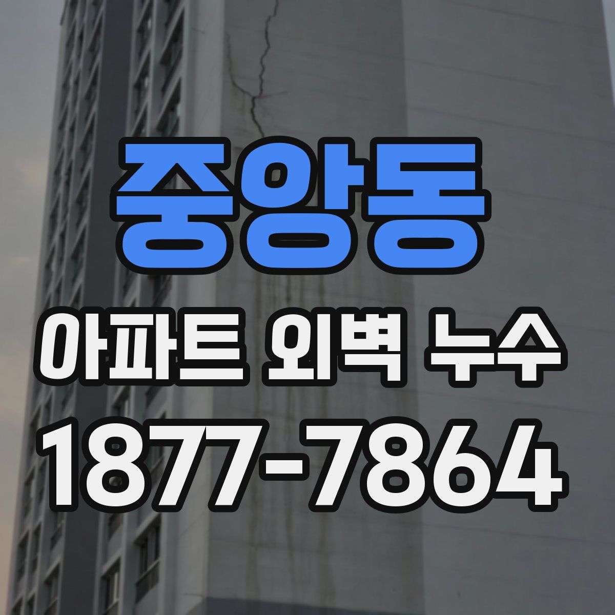 중앙동 아파트 외벽 누수