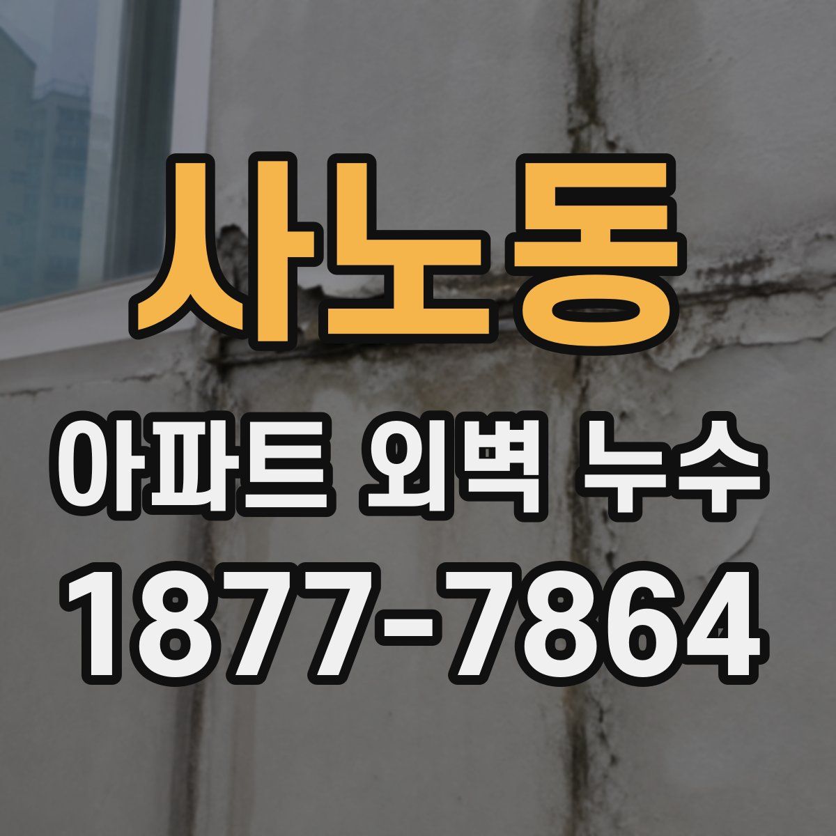 사노동 아파트 외벽 누수