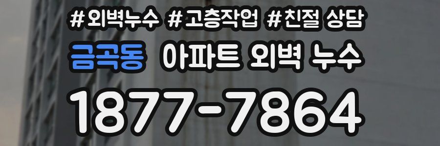 금곡동 아파트 외벽 누수