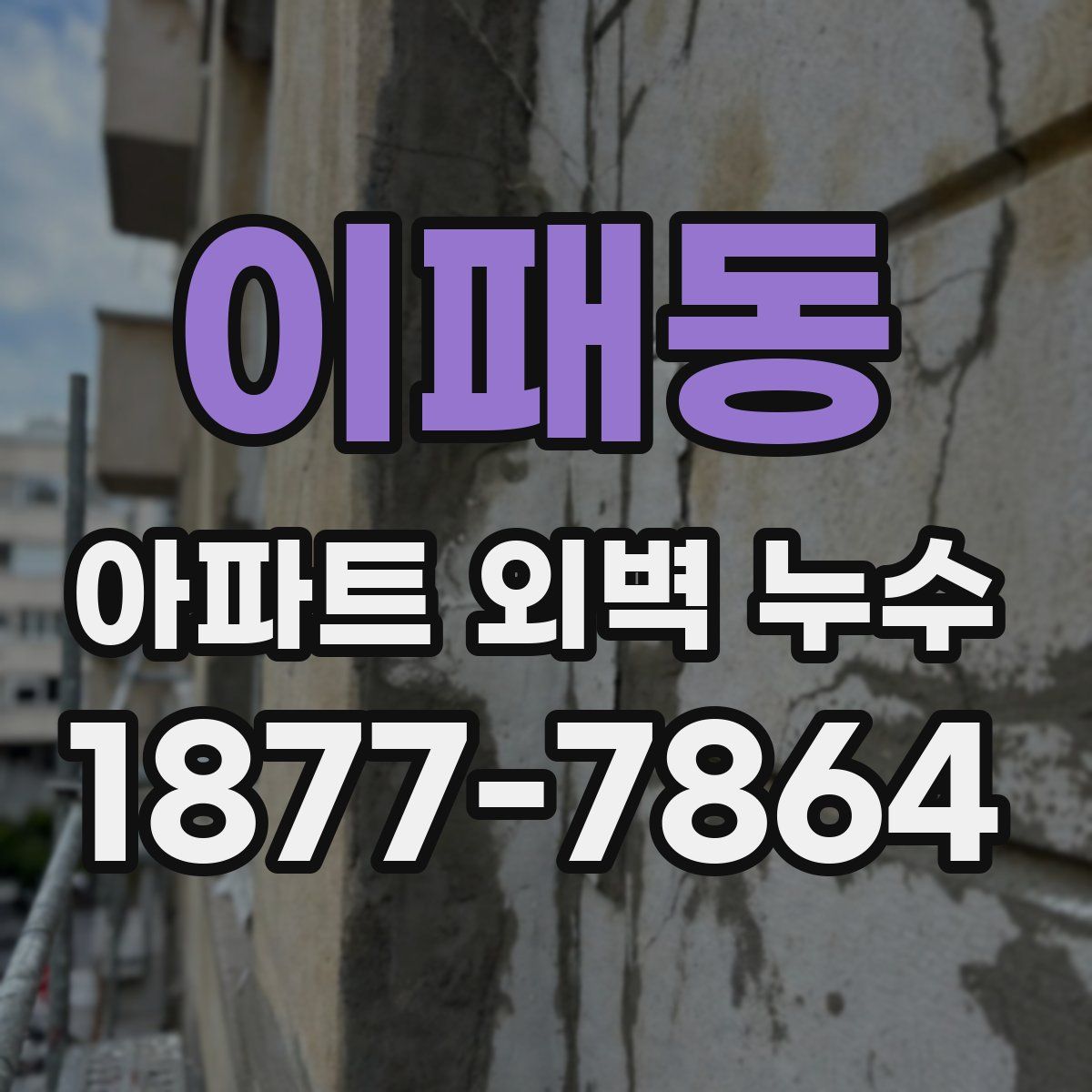 이패동 아파트 외벽 누수