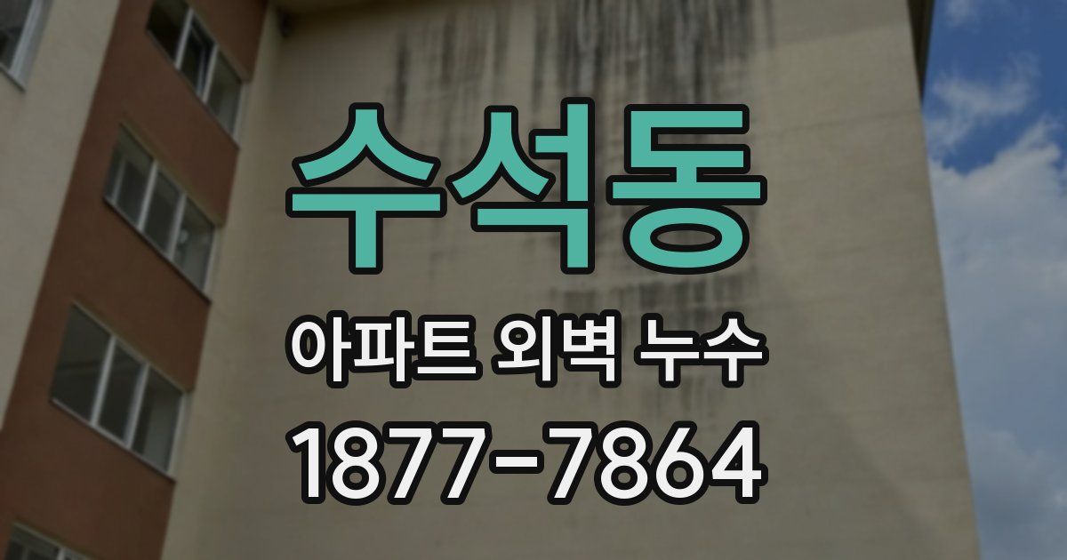 수석동 아파트 외벽 누수