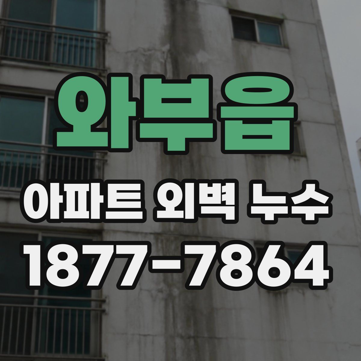 와부읍 아파트 외벽 누수