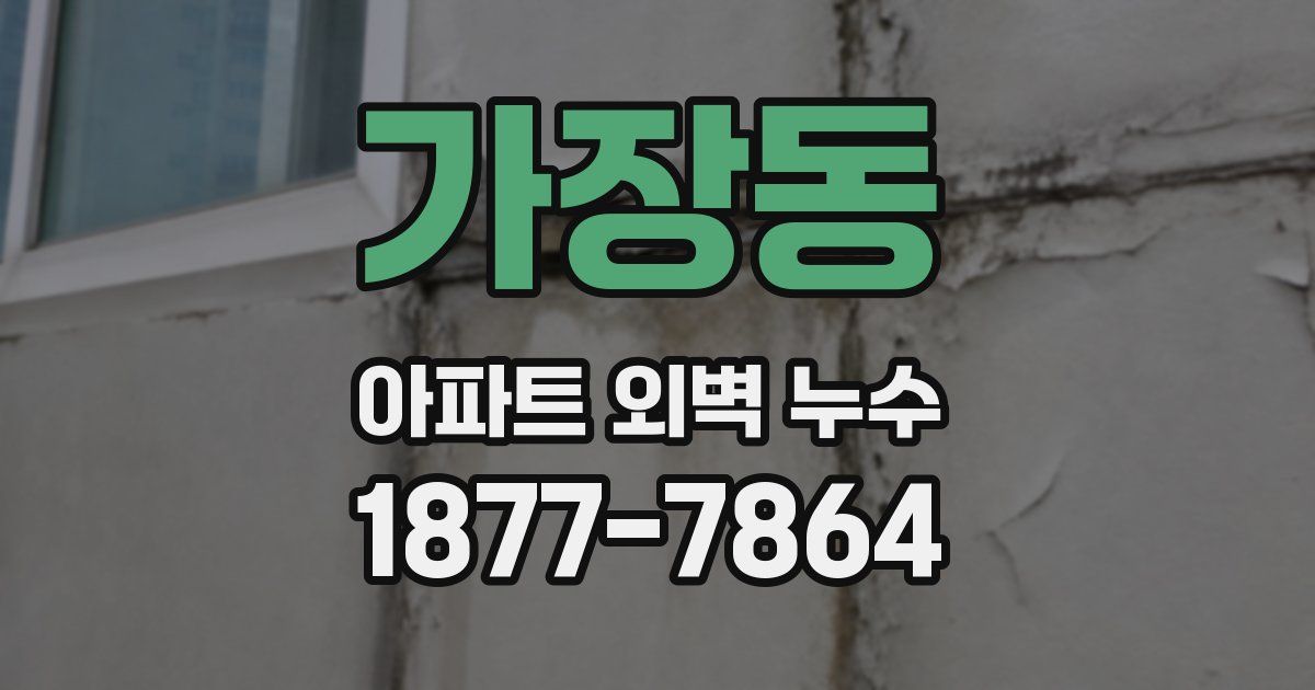 가장동 아파트 외벽 누수